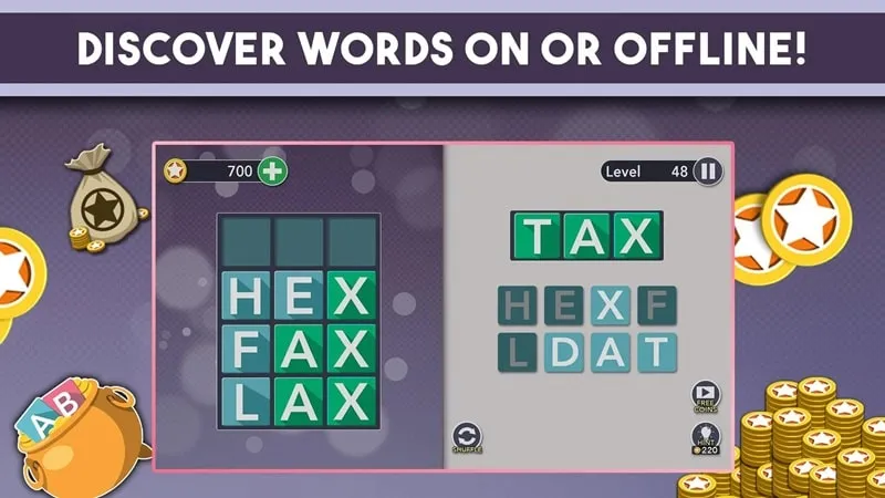 Usando dicas no Wordlook para resolver quebra-cabeças.