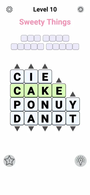 Words Thinking Puzzle Solving Screen