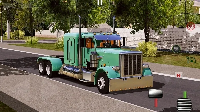 Screenshot of in-game shop with various trucks and customization options available.