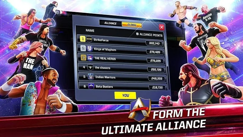 Cách mở menu mod trong game WWE Mayhem.