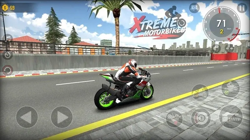 Customizing the character's appearance in Xtreme Motorbikes.