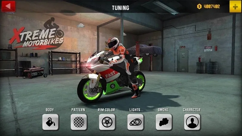 Xtreme Motorbikes gameplay on a mobile device.