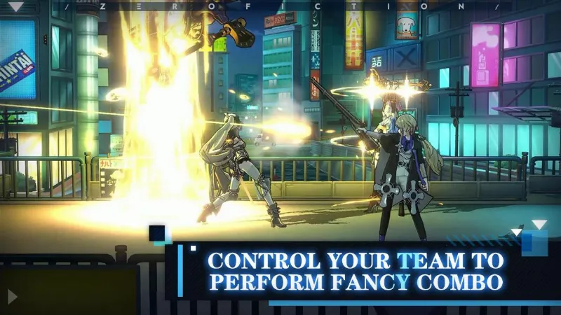 Gameplay Zero Fiction di ponsel Android.