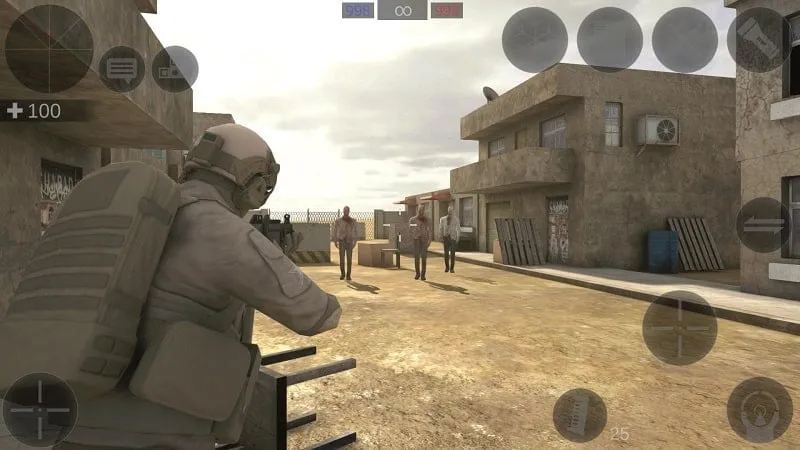 Accessing the mod menu in Zombie Combat Simulator.