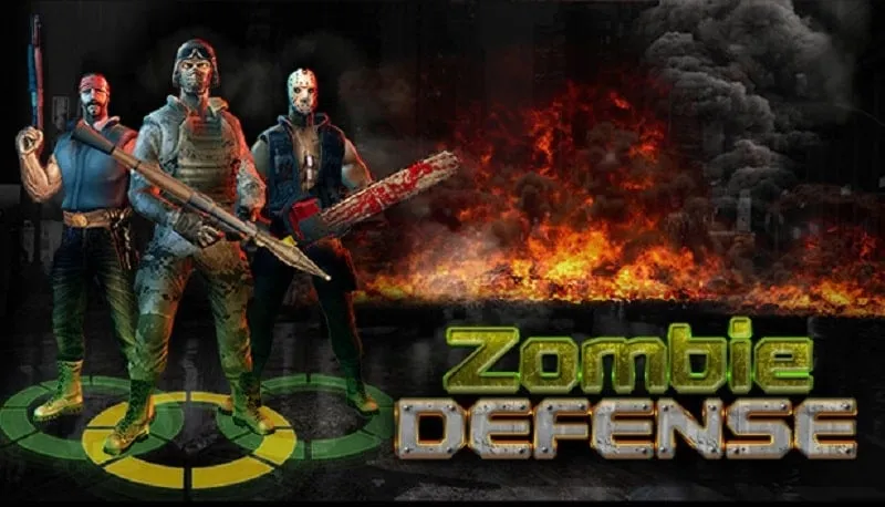 Main screen of the Zombie Defense game.