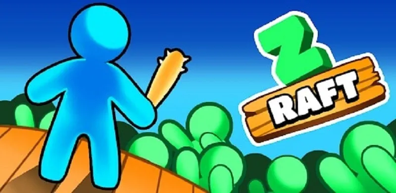 Zombie Raft gameplay on a mobile device.
